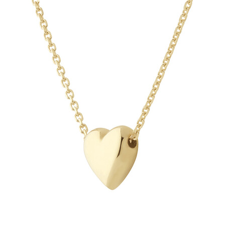 Heart Slider Necklace in 10kt Yellow Gold Heart Slider Necklace in 10kt Yellow Gold