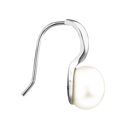 Hook Earrings with Freshwater Pearls in Sterling Silver Hook Earrings with Freshwater Pearls in Sterling Silver