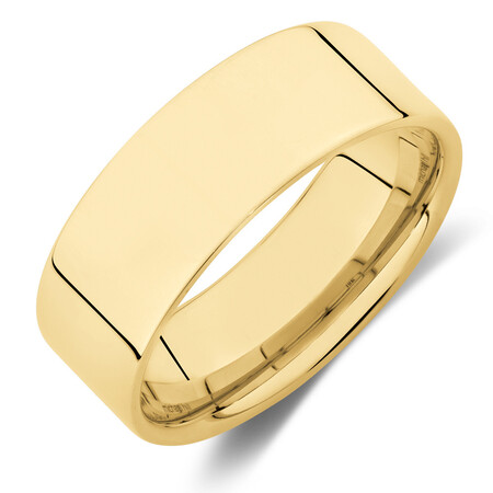 Flat Wedding Band in 10kt Yellow Gold Flat Wedding Band in 10kt Yellow Gold