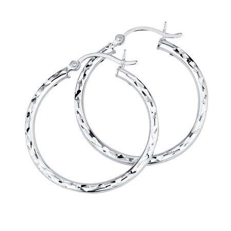 Hoop Earrings in Sterling Silver Hoop Earrings in Sterling Silver