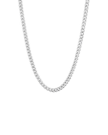 45cm (18") Hollow Curb Chain in Sterling Silver 45cm (18") Hollow Curb Chain in Sterling Silver