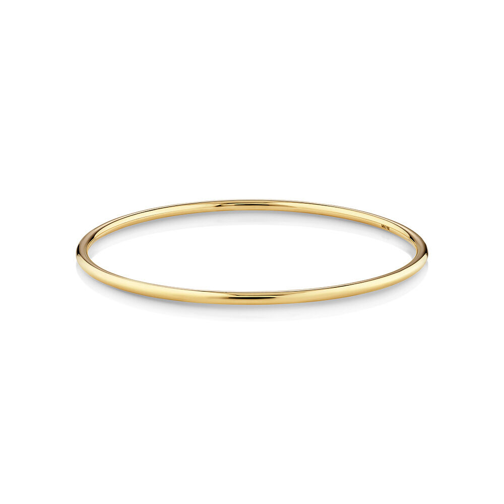 Round Golf Bangle in 10kt Yellow Gold