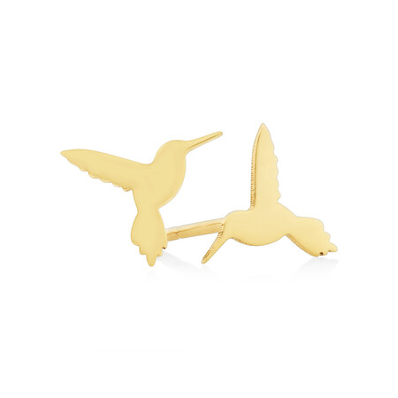 Hummingbird Stud Earrings In 10kt Yellow Gold Hummingbird Stud Earrings In 10kt Yellow Gold