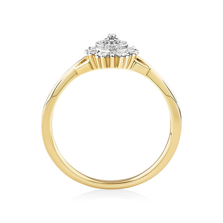 Evermore Promise Ring with 0.10 Carat TW of Diamonds in 10kt Yellow Gold Evermore Promise Ring with 0.10 Carat TW of Diamonds in 10kt Yellow Gold