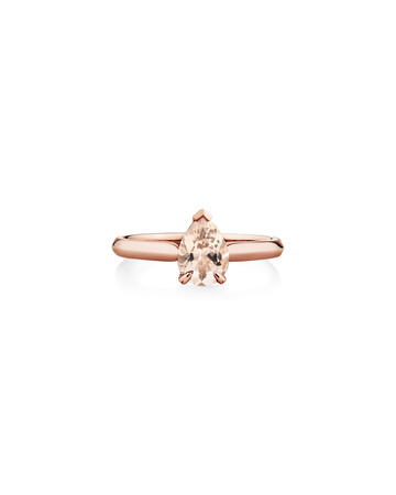 Pear Ring with Morganite in 10kt Rose Gold Pear Ring with Morganite in 10kt Rose Gold