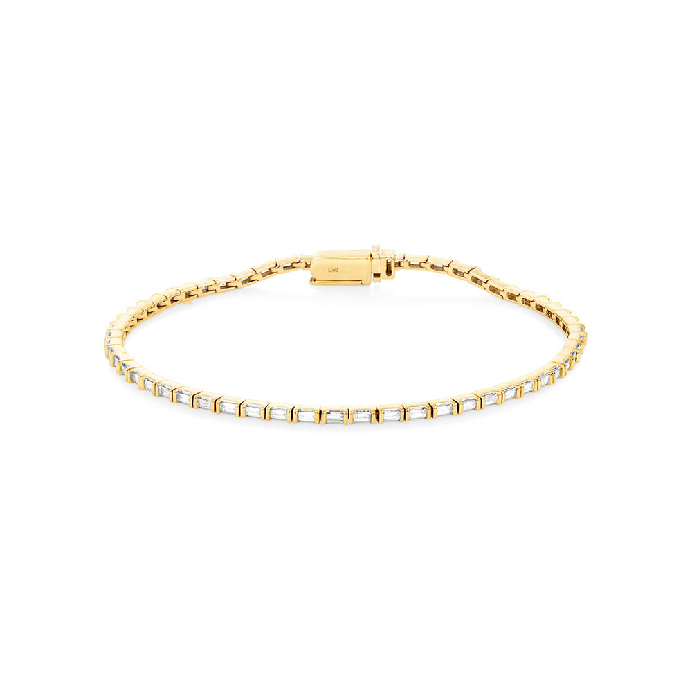 Gold tennis bracelet on sale
