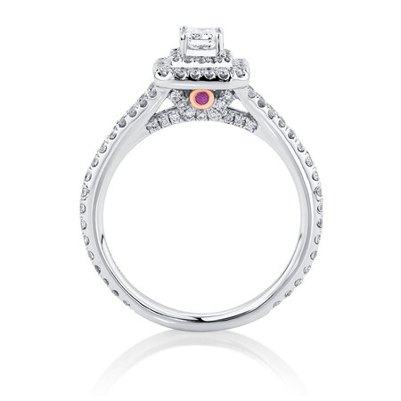 Arpeggio Diamond Engagement Ring With 0.87 Carat TW Of Diamonds In 14kt White And Rose Gold Arpeggio Diamond Engagement Ring With 0.87 Carat TW Of Diamonds In 14kt White And Rose Gold