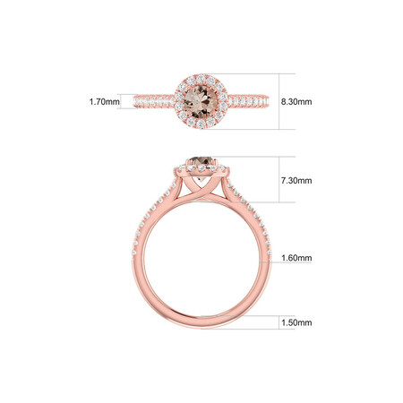 Evermore Bridal Set with Morganite & 0.54 Carat TW of Diamonds in 14kt Rose Gold Evermore Bridal Set with Morganite & 0.54 Carat TW of Diamonds in 14kt Rose Gold