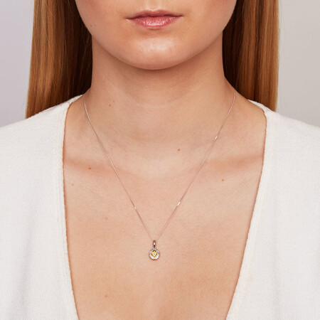Pendant with 1/4 Carat TW of Diamonds in 10kt Yellow & White Gold Pendant with 1/4 Carat TW of Diamonds in 10kt Yellow & White Gold