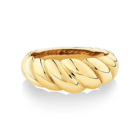 Wide Croissant Dome Ring in 10kt Yellow Gold Wide Croissant Dome Ring in 10kt Yellow Gold