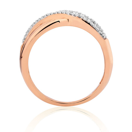 Ring with 1/4 Carat of Diamonds in 10kt Rose Gold Ring with 1/4 Carat of Diamonds in 10kt Rose Gold