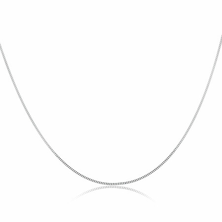 45cm (18") 1mm-1.5mm Width Curb Chain in Sterling Silver