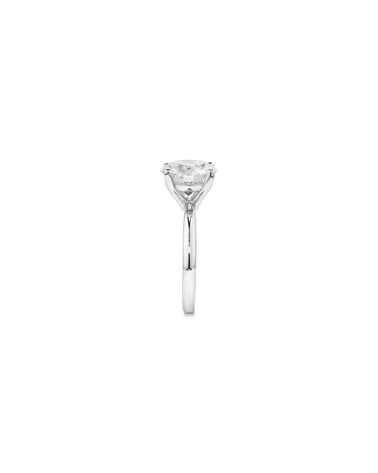 Carat TW Round Brilliant Laboratory-Grown Diamond Solitaire Engagement Ring in Platinum