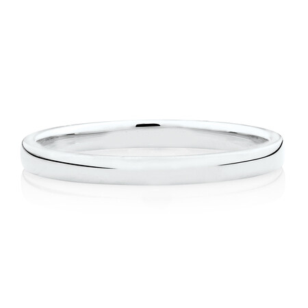 High Domed Wedding Band in 14kt White Gold High Domed Wedding Band in 14kt White Gold