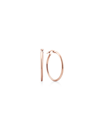 29mm Hoop Earrings in 10kt Rose Gold 29mm Hoop Earrings in 10kt Rose Gold