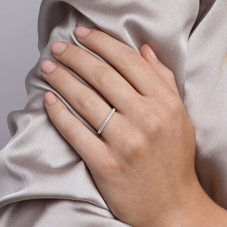 Wedding Band with 0.20 TW of Diamonds in 14kt White Gold Wedding Band with 0.20 TW of Diamonds in 14kt White Gold