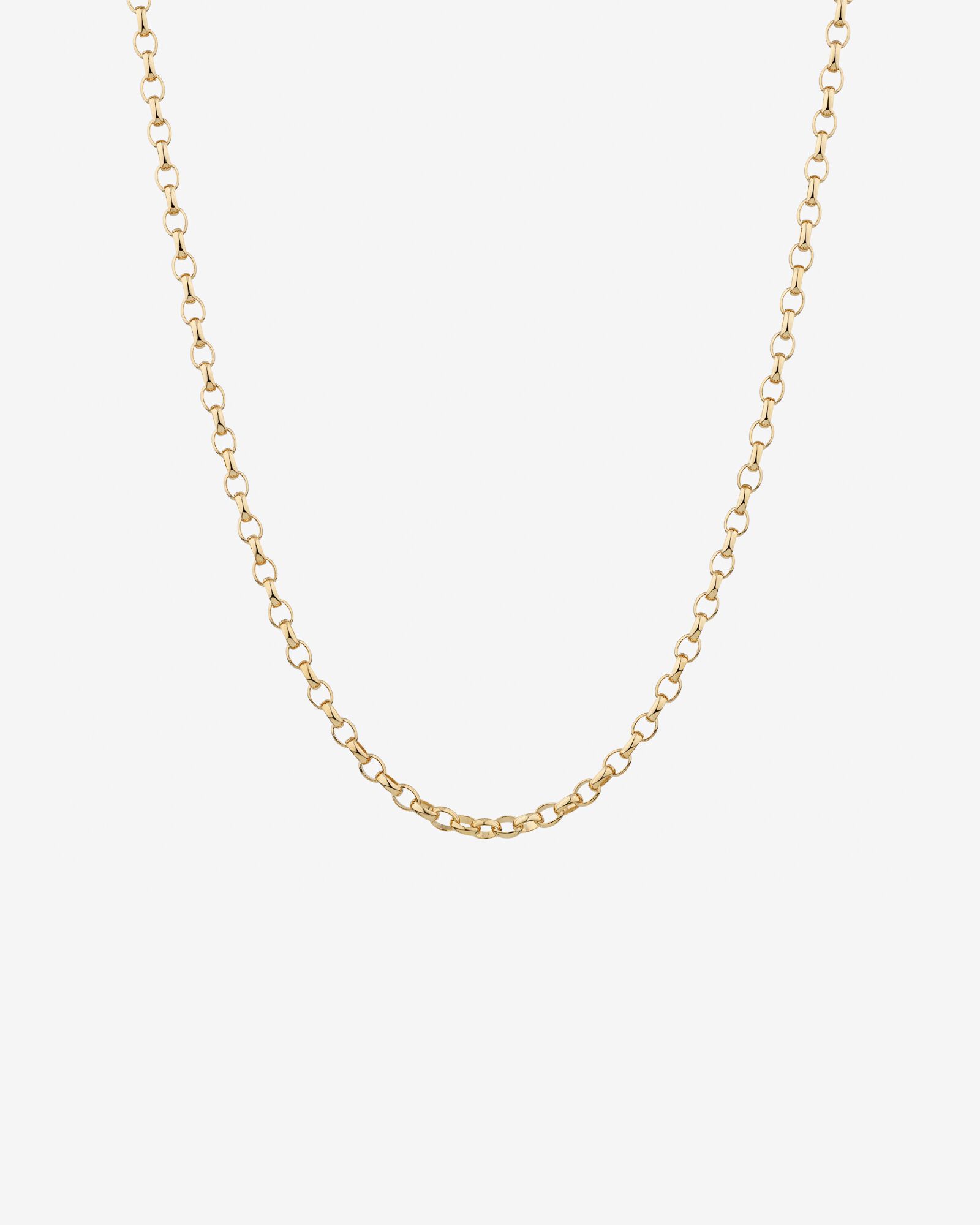 60cm (24") Oval Belcher Chain in 10kt Yellow Gold