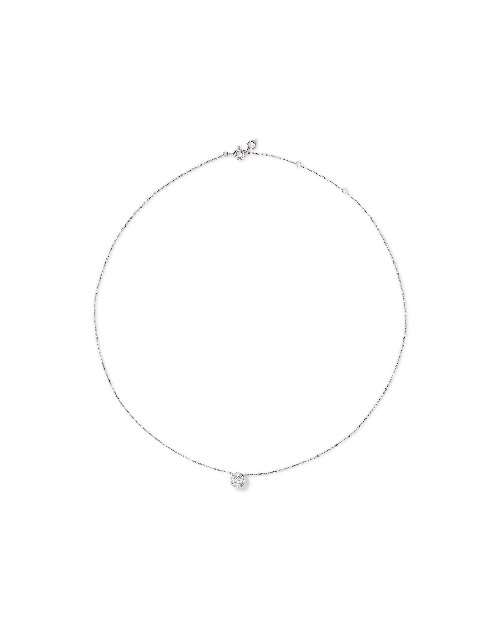 0.39 Carat TW Multistone Princess and Marquise Cut Diamond Pendant in 10kt White Gold