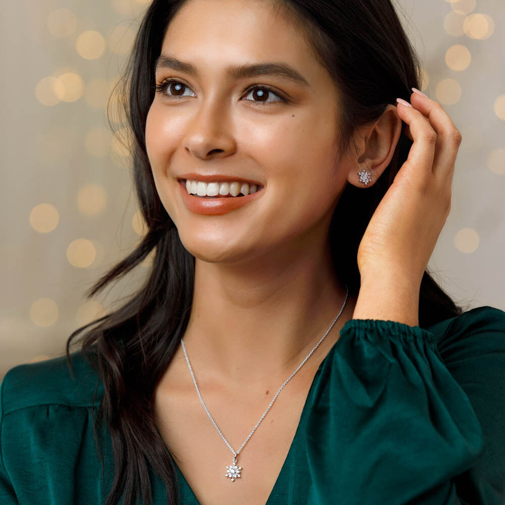 Michael Hill Snowflake Necklace 2024 www.alhudapk