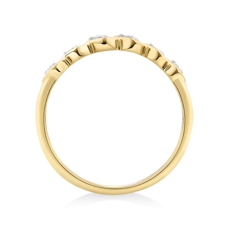 Fancy Twist Ring with 0.10 Carat TW of Diamonds in 10kt Yellow Gold Fancy Twist Ring with 0.10 Carat TW of Diamonds in 10kt Yellow Gold