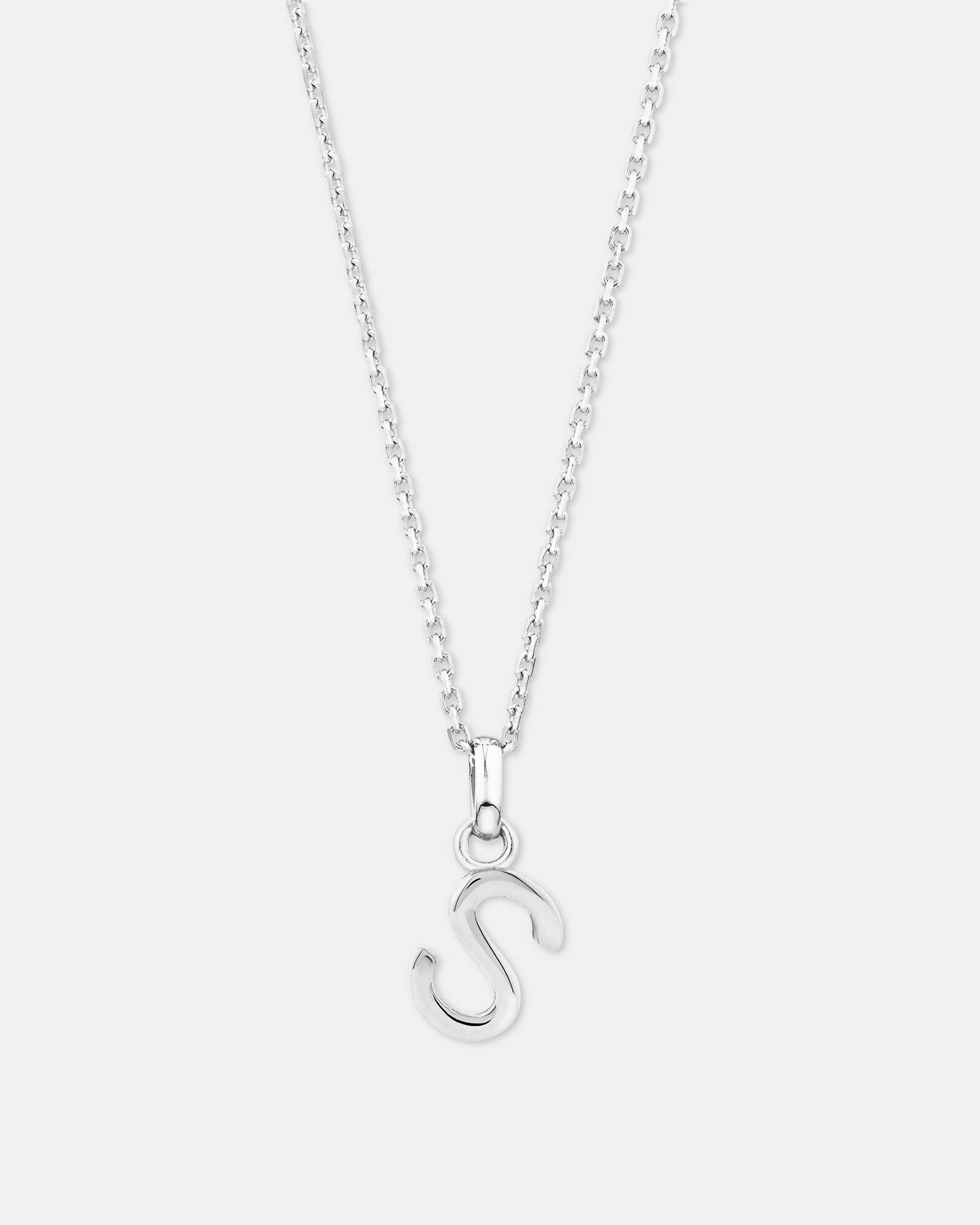"S" Initial Pendant in Sterling Silver