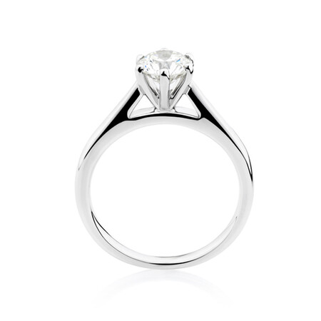 1 Carat Diamond Solitaire Ring in 10kt White Gold 1 Carat Diamond Solitaire Ring in 10kt White Gold