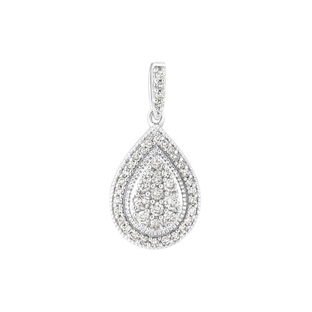 Pendant with 1/4 Carat TW of Diamonds in 10kt White Gold Pendant with 1/4 Carat TW of Diamonds in 10kt White Gold