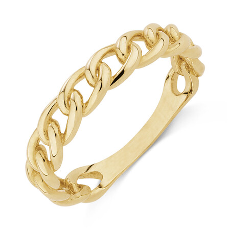Link Ring in 10kt Yellow Gold Link Ring in 10kt Yellow Gold