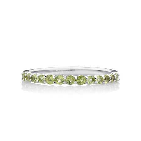 Stacker Ring with Peridot in Sterling Silver Stacker Ring with Peridot in Sterling Silver