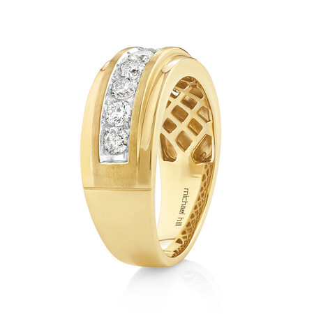 Men's Ring with 1 Carat TW of Diamonds in 10kt Yellow Gold Men's Ring with 1 Carat TW of Diamonds in 10kt Yellow Gold