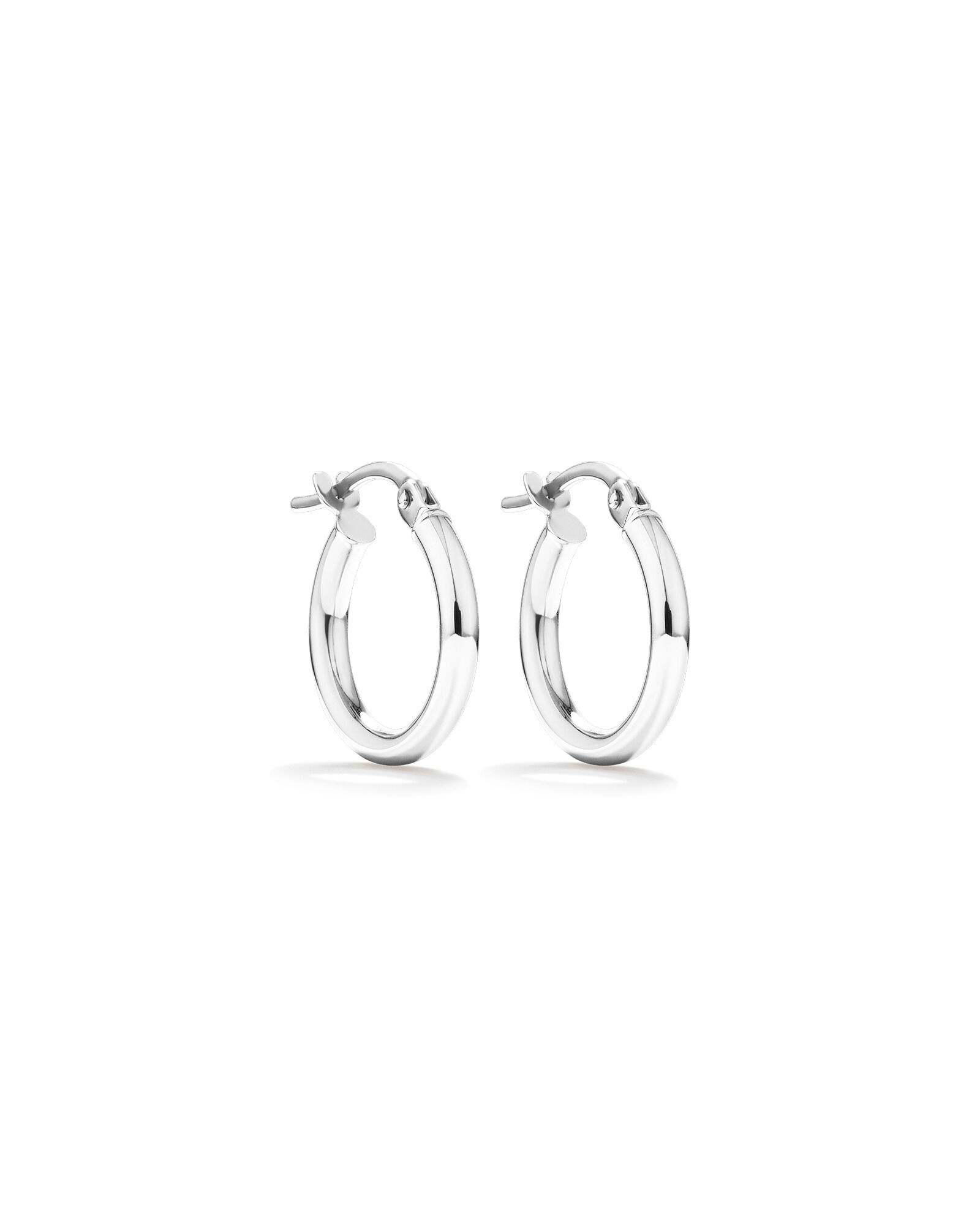 10mm Hoop Earrings 10kt White Gold