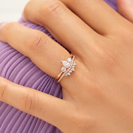 Evermore Wedding Band with 0.23 Carat TW of Diamonds in 10kt Rose Gold Evermore Wedding Band with 0.23 Carat TW of Diamonds in 10kt Rose Gold
