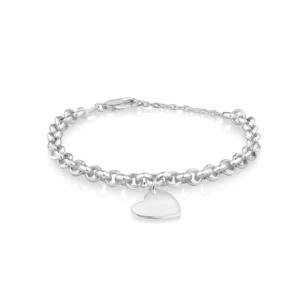 White gold charm bracelet on sale