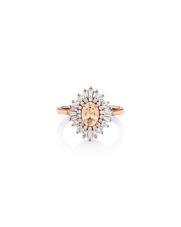 Ballerina Ring with 3/4 Carat TW of Diamonds & Morganite in 10kt Rose Gold Ballerina Ring with 3/4 Carat TW of Diamonds & Morganite in 10kt Rose Gold