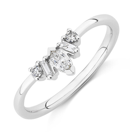 Evermore Wedding Band with 0.20 Carat TW of Diamonds on 10kt White Gold Evermore Wedding Band with 0.20 Carat TW of Diamonds on 10kt White Gold