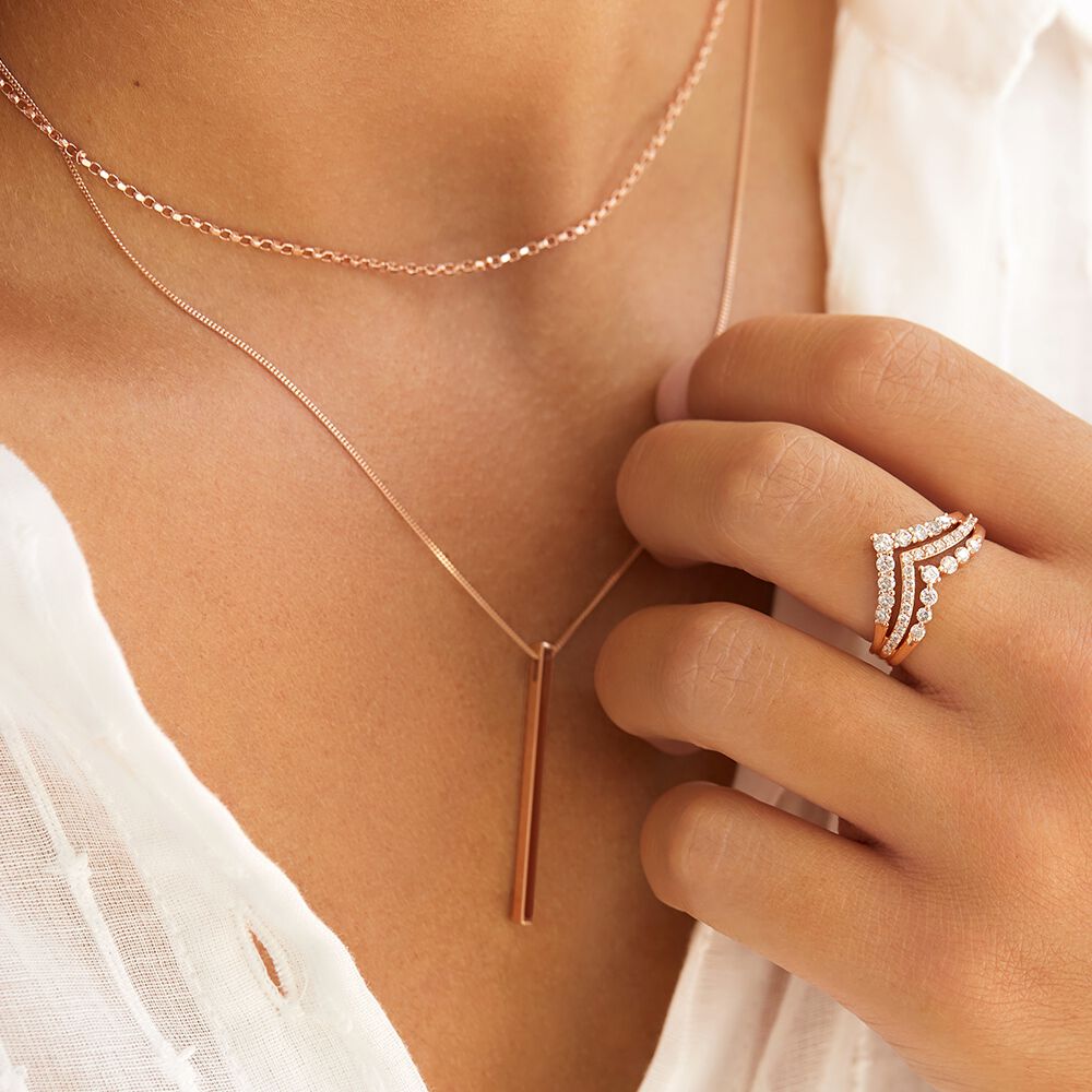 40cm rose gold chain clearance