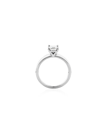 Laboratory-Created 1.25 Carat Emerald Cut Diamond Ring In 14kt White Gold Laboratory-Created 1.25 Carat Emerald Cut Diamond Ring In 14kt White Gold