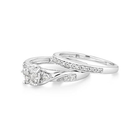 Promises of Love Bridal Set with 1/4 Carat TW of Diamonds in 10kt White Gold Promises of Love Bridal Set with 1/4 Carat TW of Diamonds in 10kt White Gold