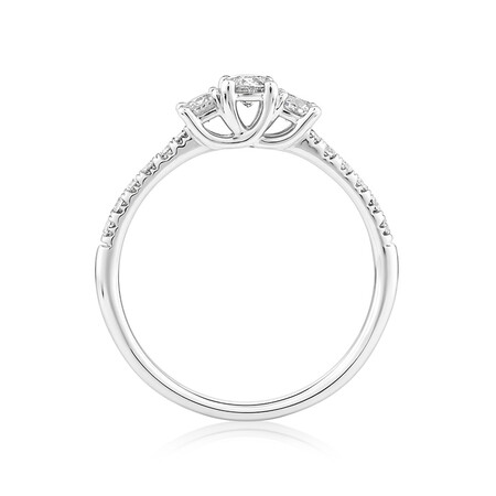 Prelude Three Stone Engagement Ring with 0.50 Carat TW of Diamonds in 10kt White Gold Prelude Three Stone Engagement Ring with 0.50 Carat TW of Diamonds in 10kt White Gold
