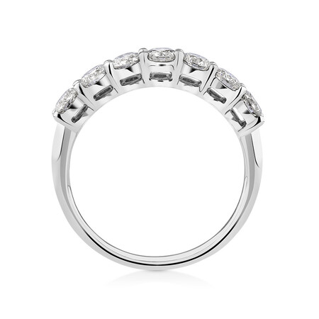 Evermore 7 Stone Wedding Band with 1 Carat TW of Diamonds in 14kt White Gold Evermore 7 Stone Wedding Band with 1 Carat TW of Diamonds in 14kt White Gold