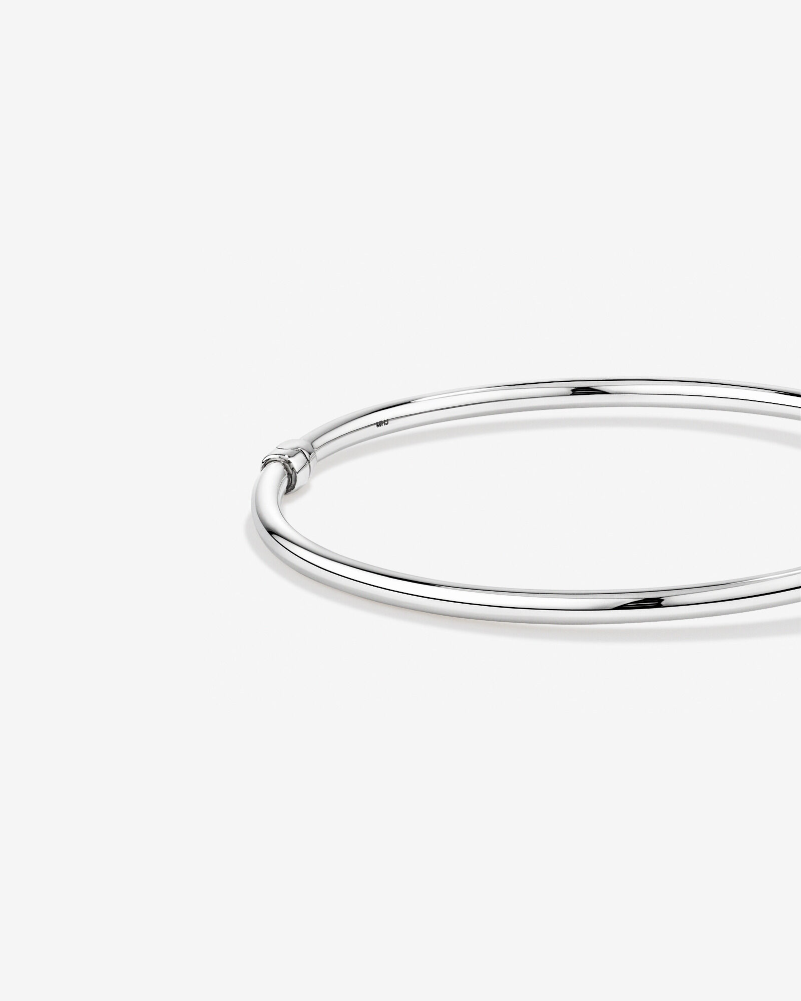 60mm Hollow Tube Bangle in Sterling Silver