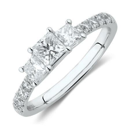 Evermore Engagement Ring with 1 Carat TW of Diamonds in 14kt White Gold
