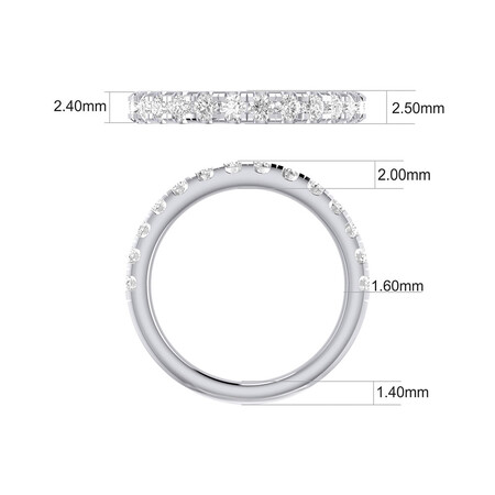 Evermore Wedding Band with 3/4 Carat TW Diamonds in 14kt White Gold Evermore Wedding Band with 3/4 Carat TW Diamonds in 14kt White Gold