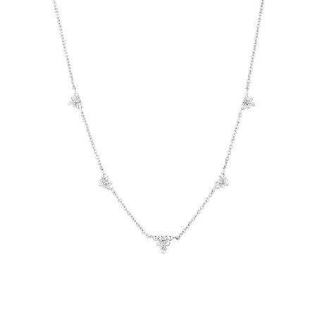 Necklace with Cubic Zirconia in Sterling Silver Necklace with Cubic Zirconia in Sterling Silver