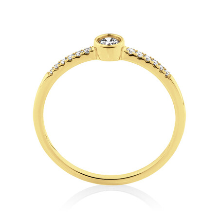 Promise Ring with 0.16 Carat TW of Diamonds in 10kt Yellow Gold Promise Ring with 0.16 Carat TW of Diamonds in 10kt Yellow Gold