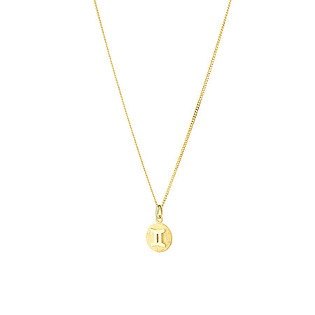 Gemini Zodiac Pendant in 10kt Yellow Gold Gemini Zodiac Pendant in 10kt Yellow Gold