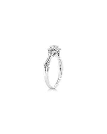 Engagement Ring with 0.70 Carat TW of Diamonds in 14kt White Gold Engagement Ring with 0.70 Carat TW of Diamonds in 14kt White Gold