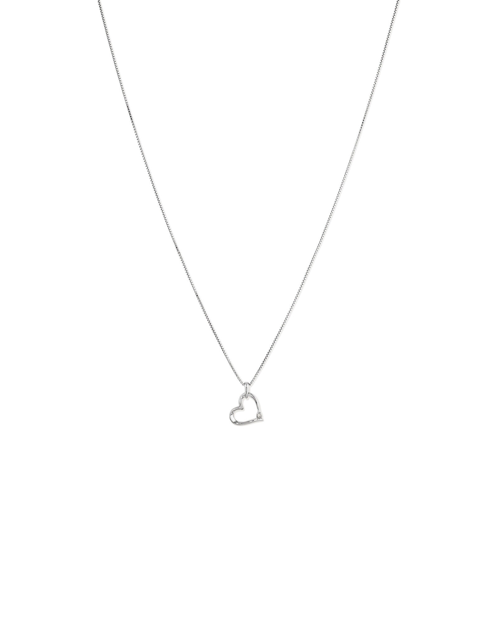 Heart pendant diamond necklace on sale