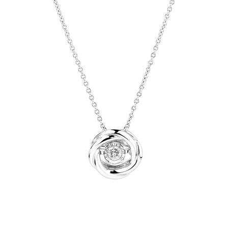 Twist Everlight Pendant with Diamonds in Sterling Silver