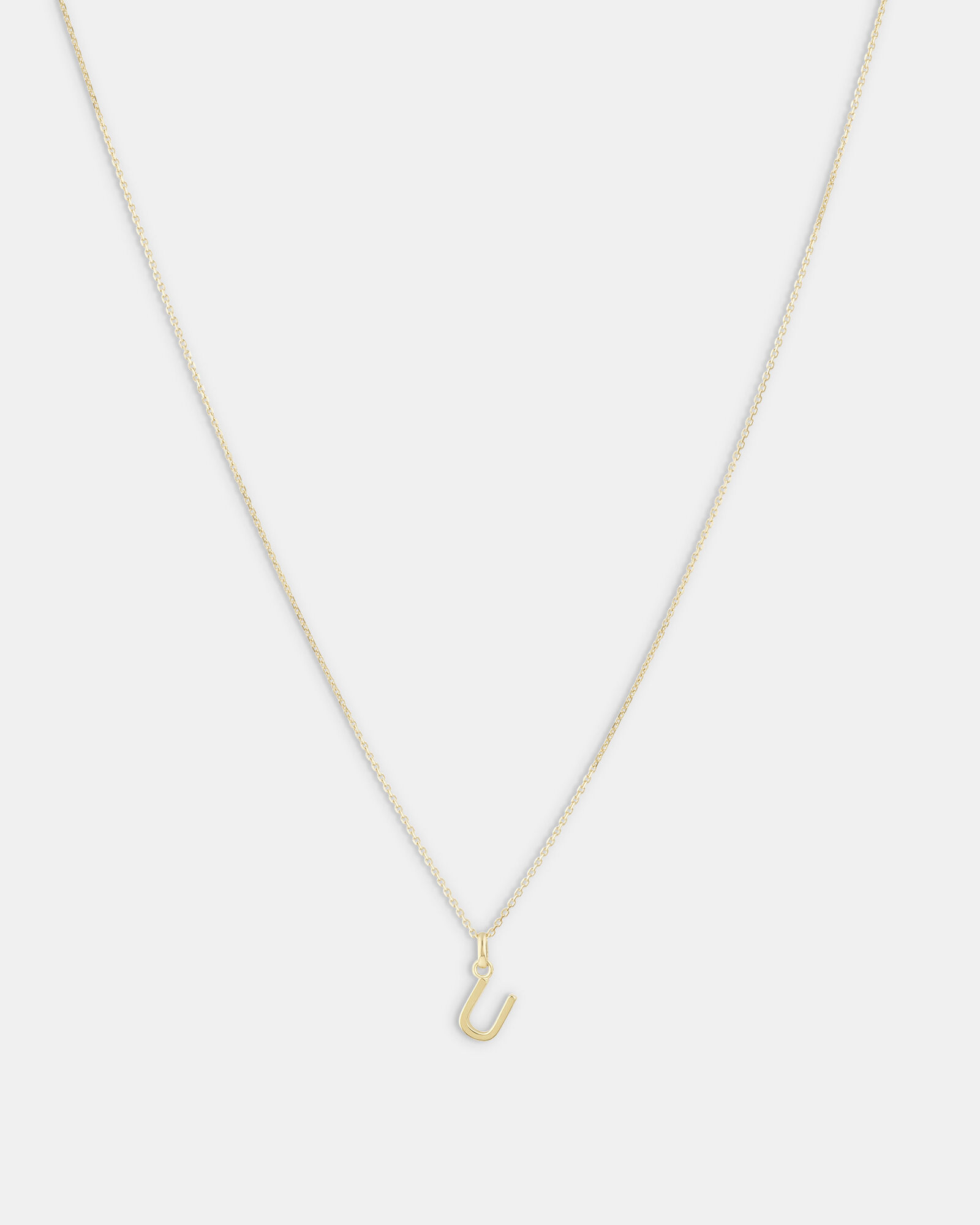 U Initial Pendant in 10kt Yellow Gold